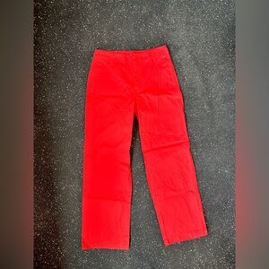 J. Crew Vibrant Red Cotton Pants